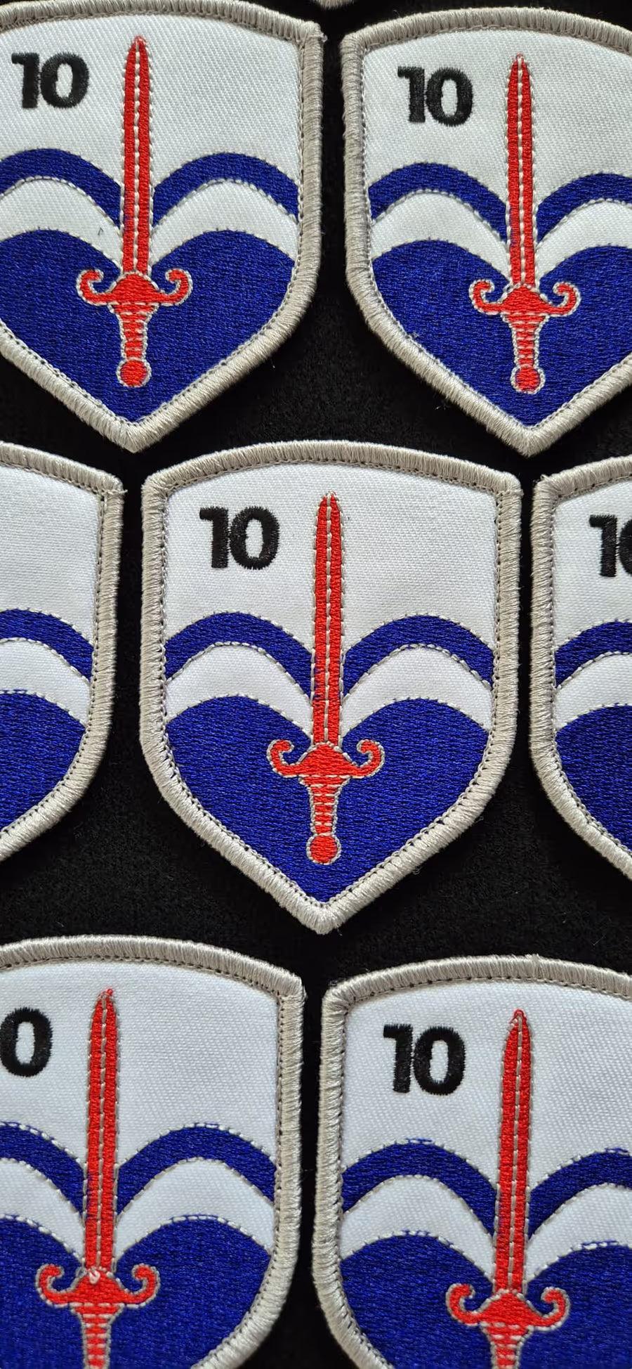 Custom patches op velcro mat